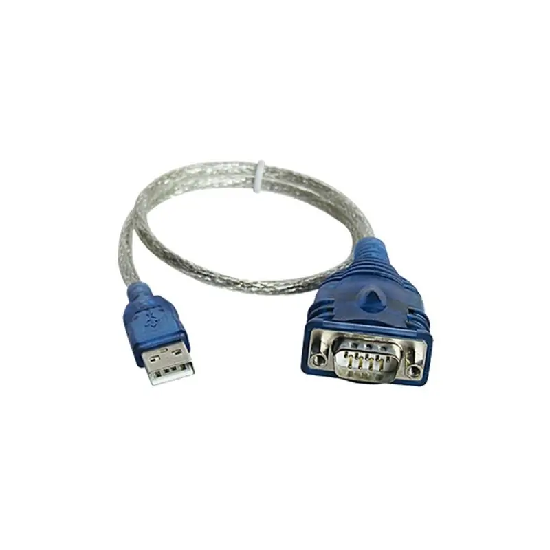 Atlantis Land P006-U1SP-9M-TBL cavo seriale Blu, Argento, Trasparente USB tipo A DB-9