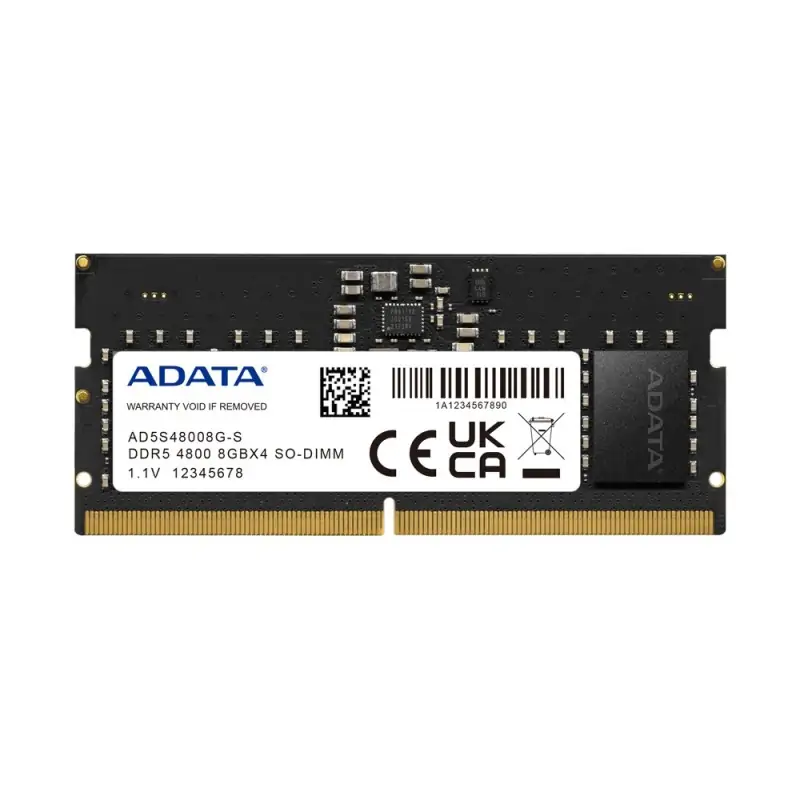 ADATA AD5S48008G-S memoria 8 GB 1 x DDR5 4800 MHz Data Integrity Check (verifica integrit dati)