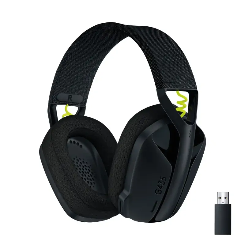 Logitech G G435 LIGHTSPEED Cuffie Gaming Wireless Bluetooth - Over Ear Leggere, Microfoni Integrati, Batteria da 18 Ore