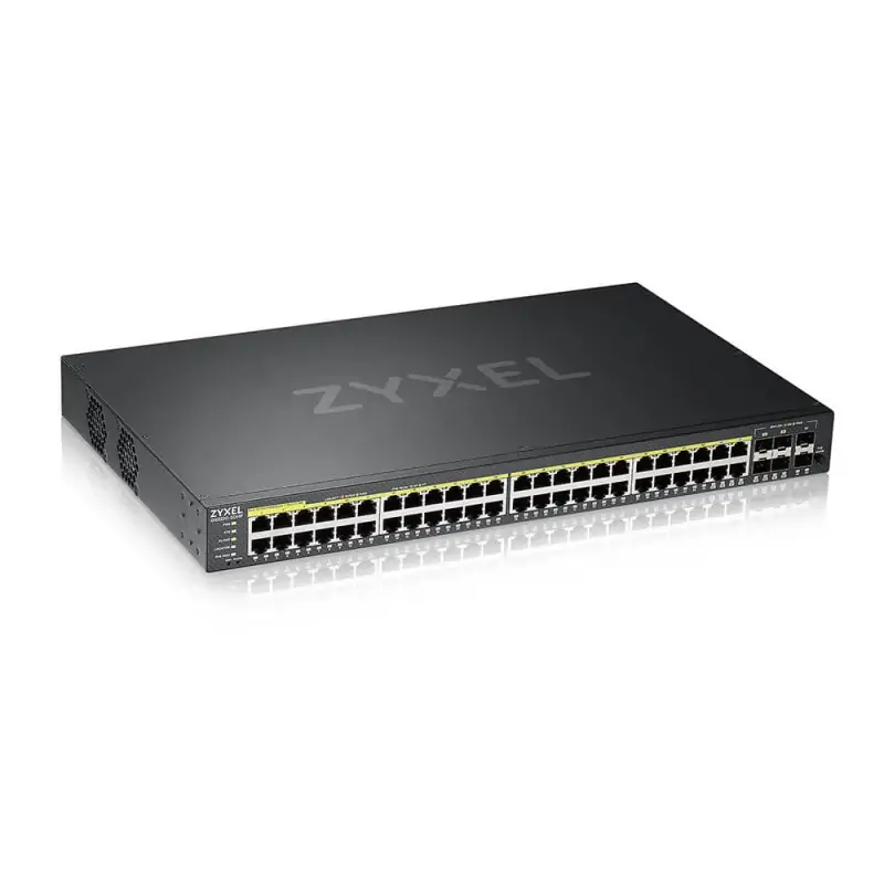 Zyxel GS2220-50HP-EU0101F switch di rete Gestito L2 Gigabit Ethernet (10/100/1000) Supporto Power over (PoE) Nero