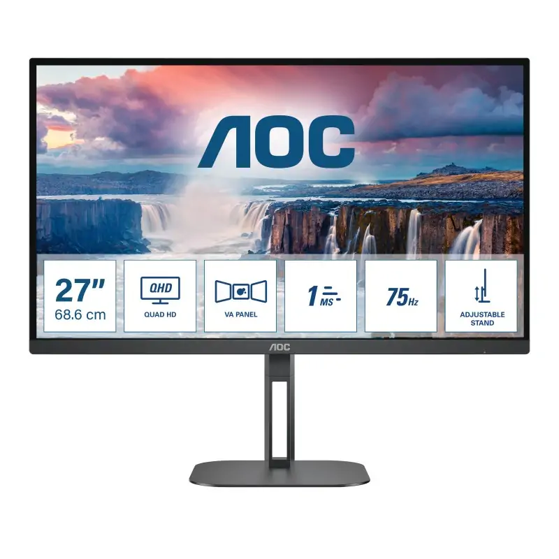 AOC V5 Q27V5N Monitor PC 68.6 cm (27") 2560 x 1440 Pixel Quad HD LED Nero