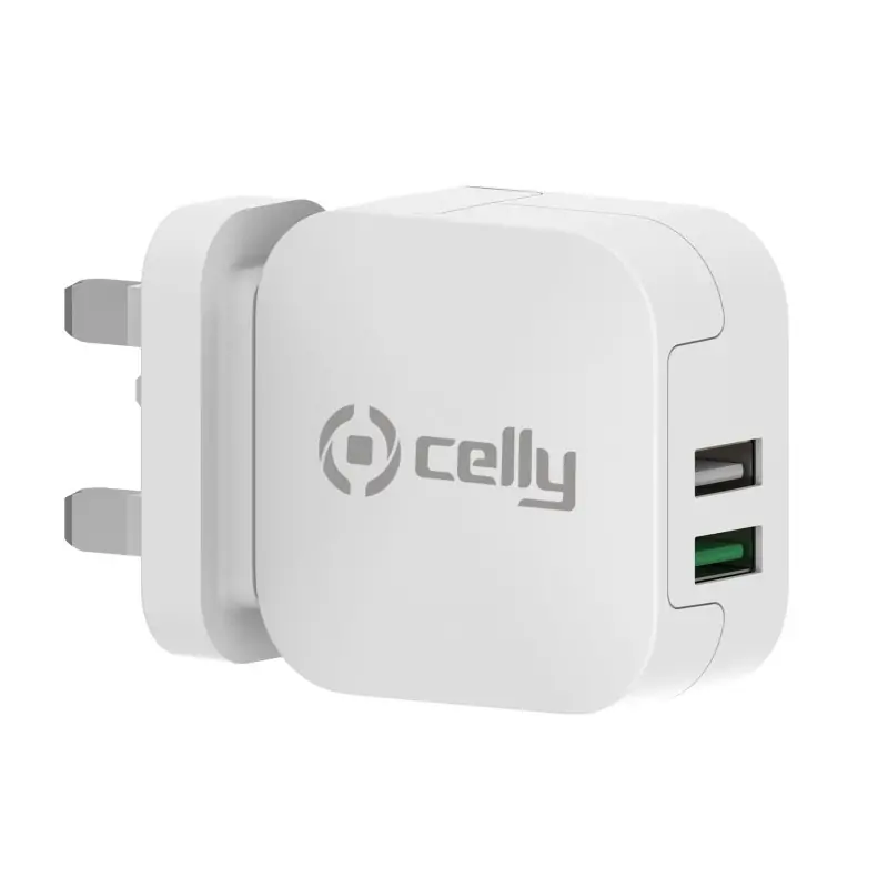 Celly TC2USBTURBOUK Caricabatterie per dispositivi mobili Fotocamera, Comandi di gaming, Cuffie, Telefono cellulare