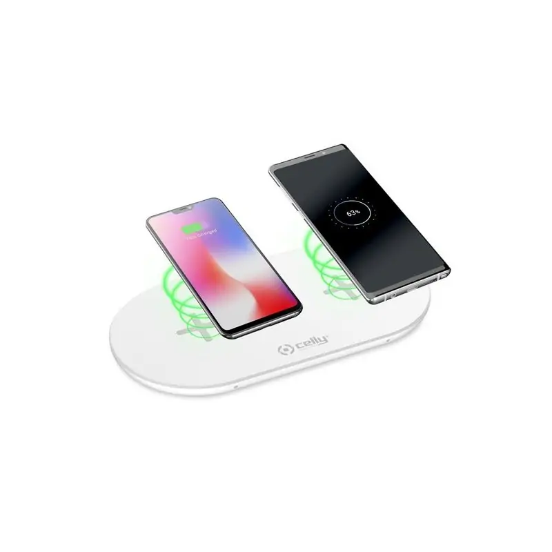 Image of Celly WL2FASTPADWH Caricabatterie per dispositivi mobili Smartphone Bianco AC Interno