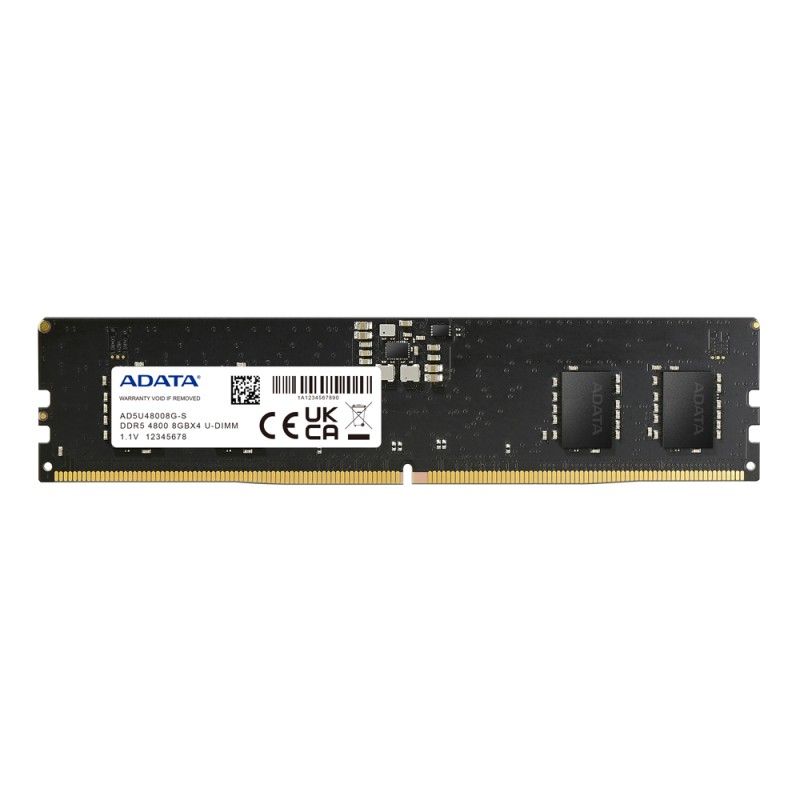 ADATA AD5U48008G-S memoria 8 GB 1 x DDR5 4800 MHz Data Integrity Check (verifica integrit dati)