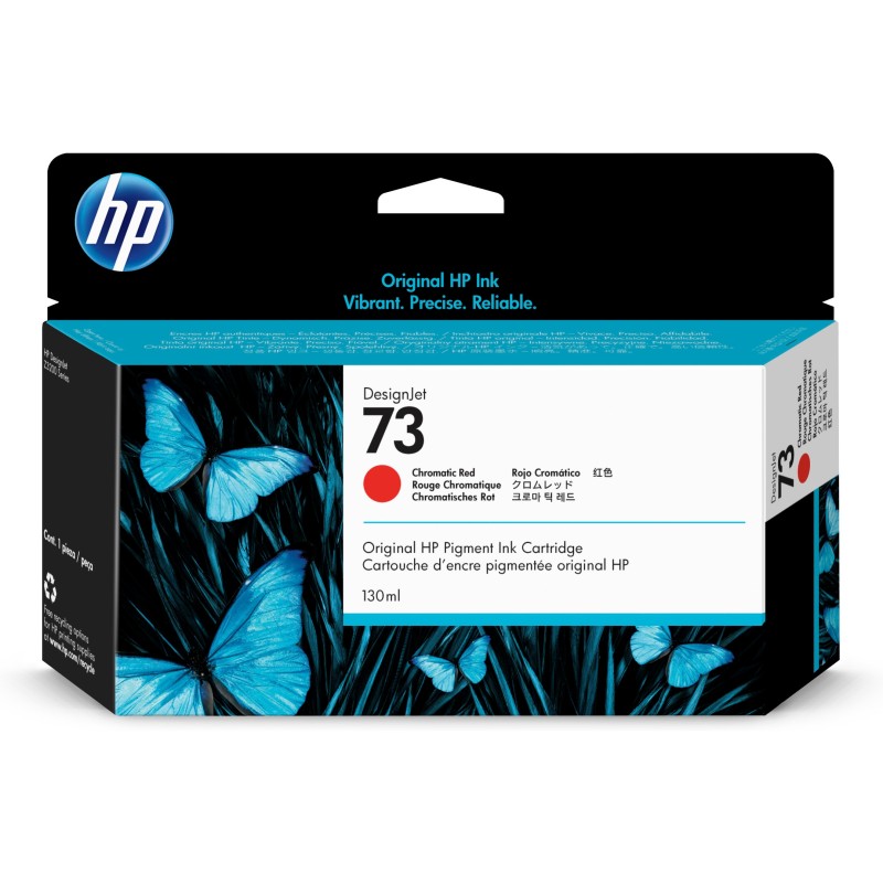 Image of HP Cartuccia inchiostro rosso cromatico DesignJet 73. 130 ml