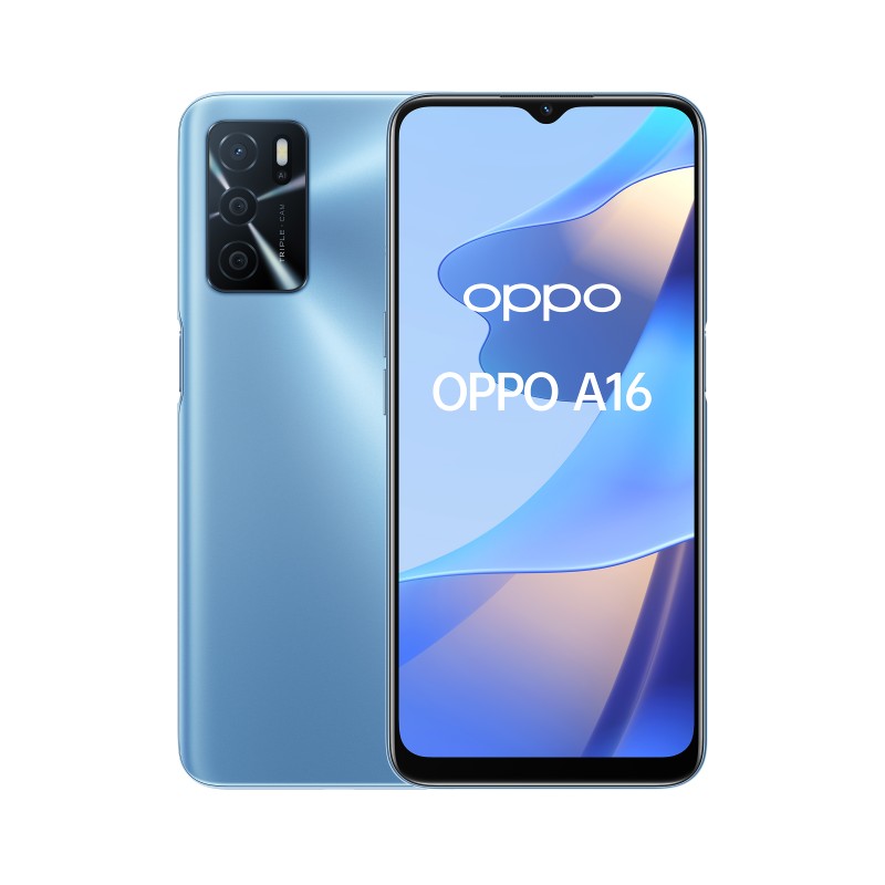 Image of OPPO A16 Smartphone, AI Triple Camera 13+2+2 MP, 6.52” 60HZ Display, 5000mAh, SuperVOOC + Power Saving