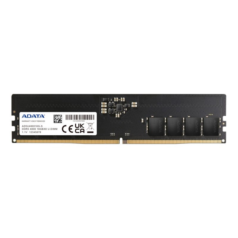 ADATA AD5U480016G-S memoria 16 GB 1 x DDR5 4800 MHz Data Integrity Check (verifica integrità dati)