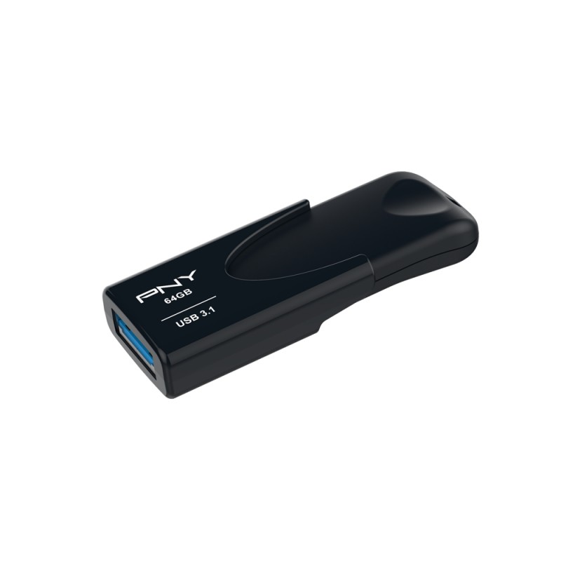 PNY Attach 4 unit flash USB 64 GB tipo A 3.2 Gen 1 (3.1 1) Nero