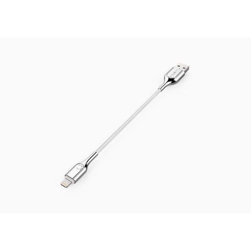 Cygnett Lightning - USB-A 0.1 m Stainless steel, Bianco