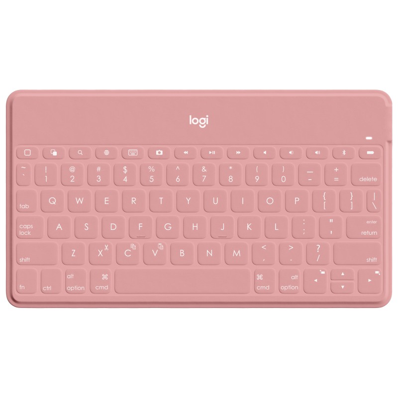 Logitech Keys-To-Go Tastiera Bluetooth, Sottile e Leggera, per iPhone, iPad, Apple TV tutti i dispositivi iOS. Rosa