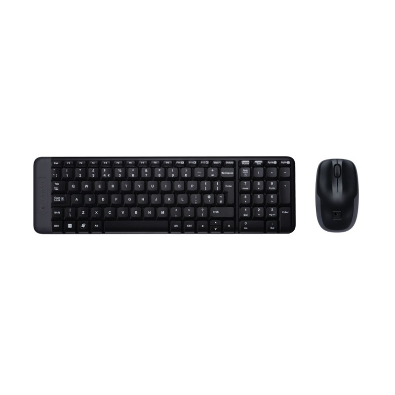 Logitech Wireless Combo MK220 tastiera Mouse incluso RF QWERTY Inglese Nero
