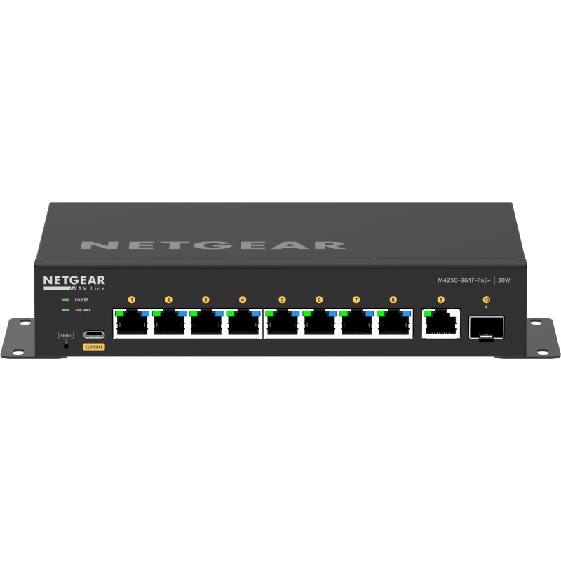 NETGEAR GSM4210PD-100EUS switch di rete Gestito L2/L3 Gigabit Ethernet (10/100/1000) Supporto Power over (PoE) Nero