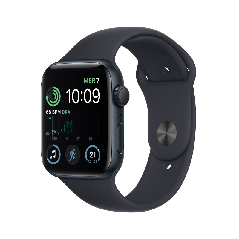 Apple Watch SE GPS 44mm Cassa in Alluminio color Mezzanotte con Cinturino Sport Band - Regular