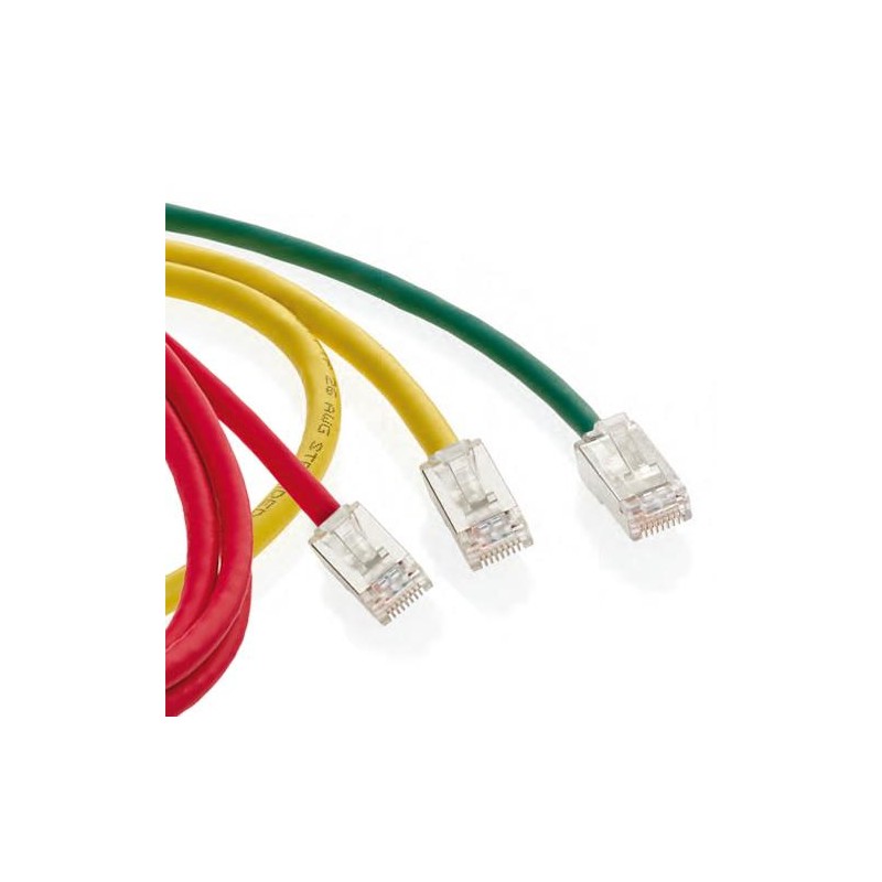 AC6PCF015-5CCHB - Cat 6A 1.5m Stranded 4 Pair RJ45  Blade Patch Cord Green LSHF/LSZH IEC 332.1 Sheathed