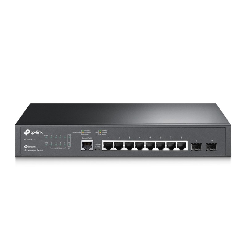 TP-Link JetStream TL-SG3210 switch di rete Gestito L2/L3 Gigabit Ethernet (10/100/1000) 1U Nero