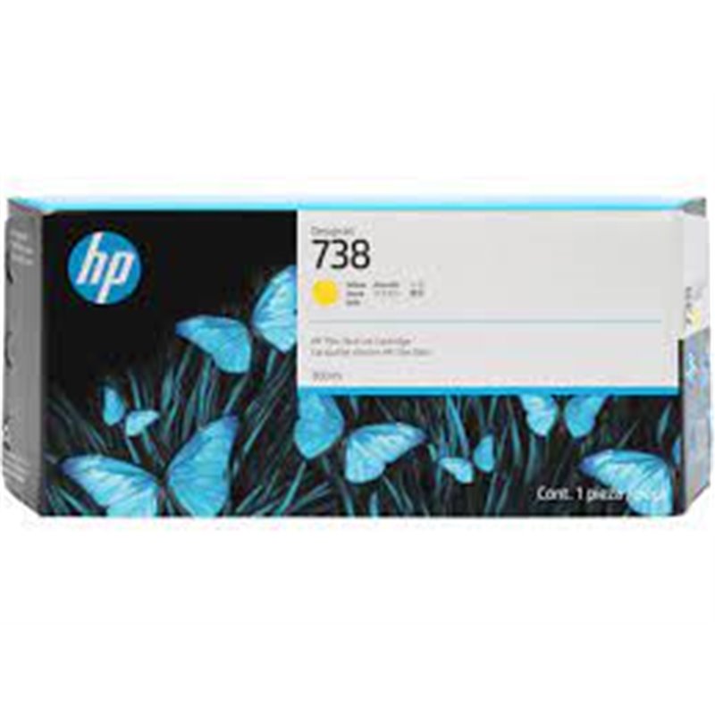 Image of HP INK/HP 738 300-ML YLW DESIGNJET INK