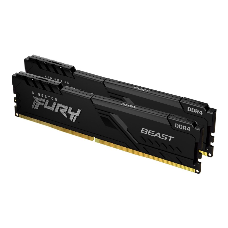 Image of Kingston Technology FURY 64GB 3200MT/s DDR4 CL16 DIMM (Kit da 2) Beast nero