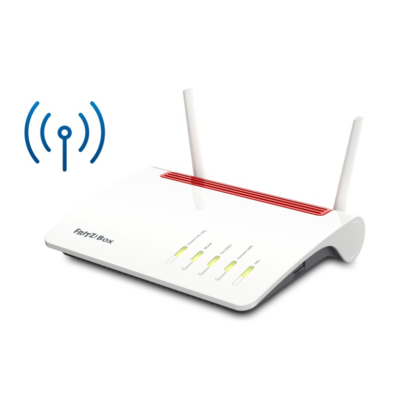 AVM FRITZ!Box Box 6890 LTE router wireless Gigabit Ethernet Dual-band (2.4 GHz/5 GHz) 4G Rosso, Bianco