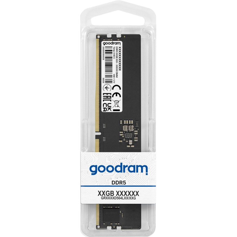 Goodram Pami?? DDR5 16GB/4800 CL40 - 16 GB memoria 1 x 4800 MHz Data Integrity Check (verifica integrità dati)