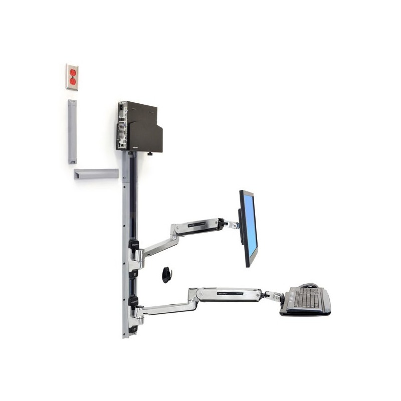 Image of Ergotron 45-359-026 supporto da tavolo per Tv a schermo piatto 106,7 cm (42") Argento Parete