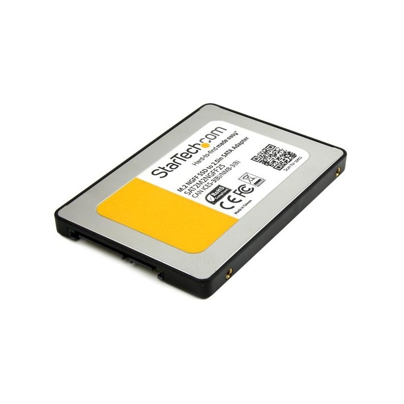 Image of StarTech.com Adattatore SSD M.2 a 2,5" SATA III - Convertitore NGFF Disco rigido a stato solido SSD con custodia protettiva