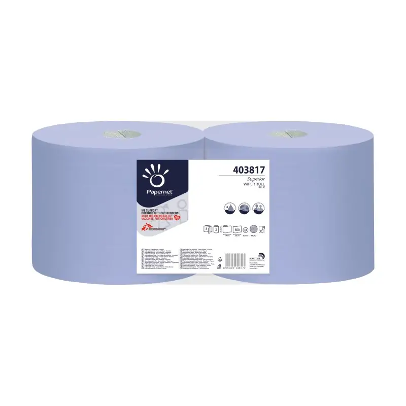 Image of Papernet 403817 asciugamano di carta 500 fogli Blu 190 m