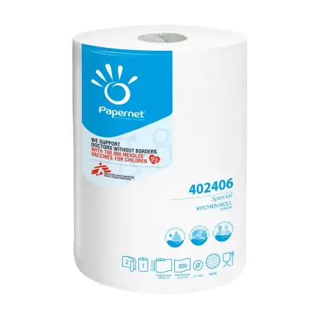 Papernet 402406 asciugamano di carta 309 fogli Cellulosa Bianco 68,91 m
