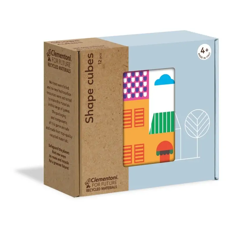 Image of Clementoni Shape Cubes Puzzle con formine 12 pz Edifici