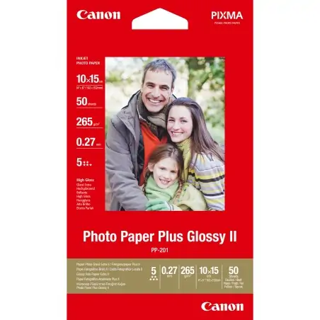 Canon Fotoglanzpapier PP-201 II Plus 4x6" – 50 Blatt