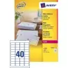 Avery L7654-100 etichetta per stampante Bianco Etichetta per stampante autoadesiva