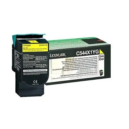Lexmark C544, X544 Yellow Extra High Yield Return Programme Toner Cartridge (4K) cartuccia toner Originale Giallo