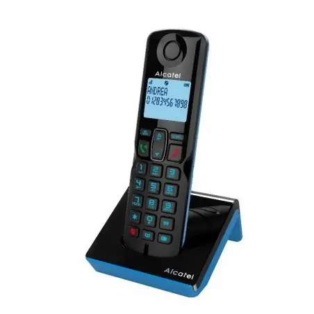 Alcatel S280 SOLO BLUE Telefono DECT Identificatore di chiamata Nero, Blu
