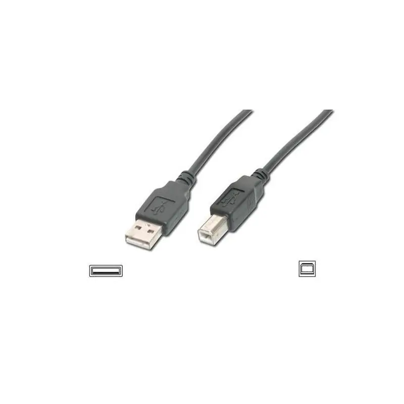 Digitus 3m USB2.0 A/B cavo USB A B Nero