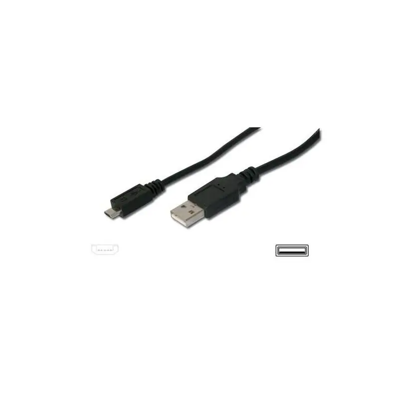 Image of Digitus 1.8m USB2.0 cavo USB 1.8 m A Micro-USB B Nero