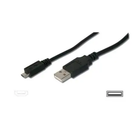 Digitus 1.8m USB2.0 cavo USB 1,8 m USB A Micro-USB B Nero