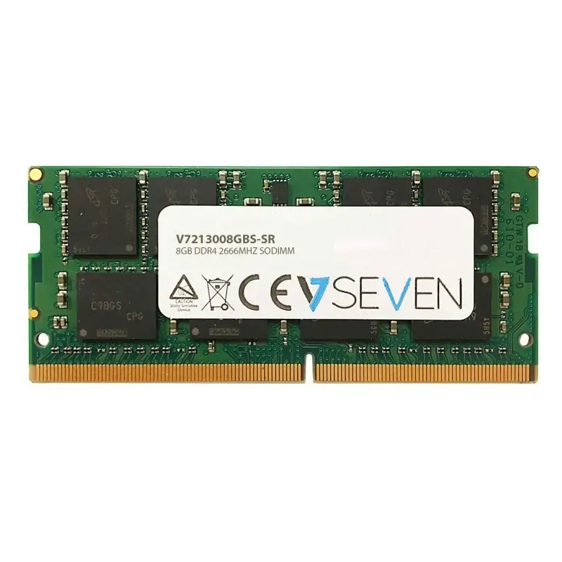Image of V7 8GB DDR4 PC4-21300 - 2666MHZ 1.2V SO DIMM Modulo di Memoria per Laptop V7213008GBS-SR