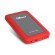 Hamlet USB 3.0 Mirror Disk externe Box für 2,5'' SATA Festplatte rot