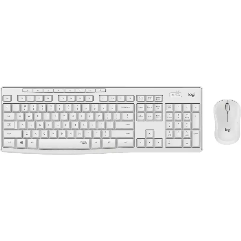 Image of Logitech MK295 Silent Wireless Combo tastiera Mouse incluso USB QWERTZ Tedesco Bianco