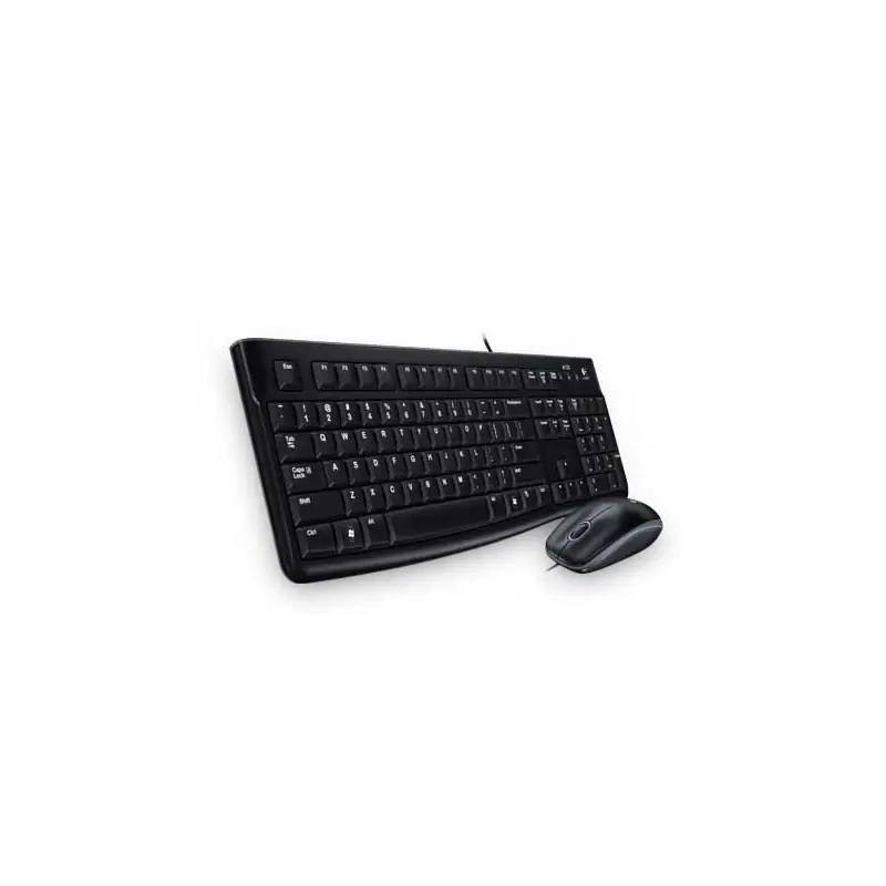 Logitech Desktop MK120 tastiera Mouse incluso USB Russo Nero