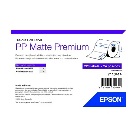 Epson 7113414 etichetta per stampante Bianco Etichetta per stampante autoadesiva