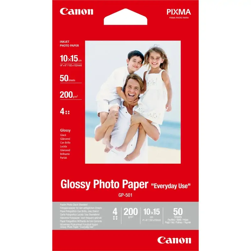 Image of Canon Carta fotografica Glossy GP-501 4x6" - 50 fogli