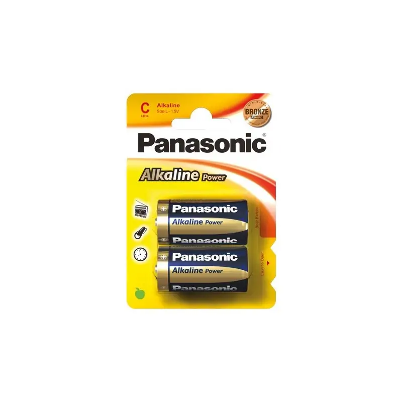 Image of Goobay LR14 2-BL Panasonic Alkaline Power Batteria monouso C Alcalino