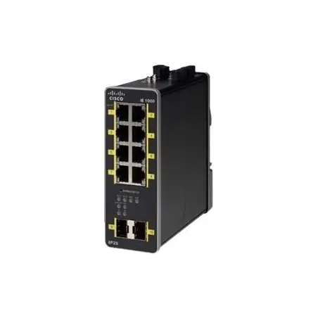 Cisco IE-1000-8P2S-LM switch di rete Gestito Gigabit Ethernet (10 100 1000) Supporto Power over Ethernet (PoE) Nero