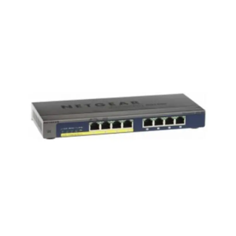 Image of NETGEAR GS108PP Non gestito Gigabit Ethernet (10/100/1000) Supporto Power over (PoE) Nero