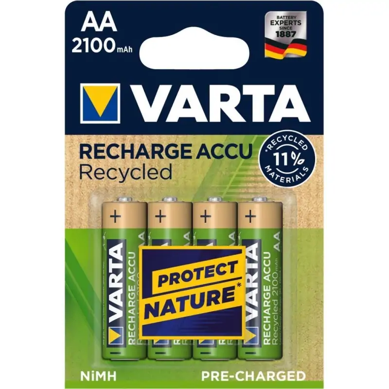 Varta Recycled AA 2100mAh Batteria ricaricabile Stilo Nichel-Metallo Idruro (NiMH)