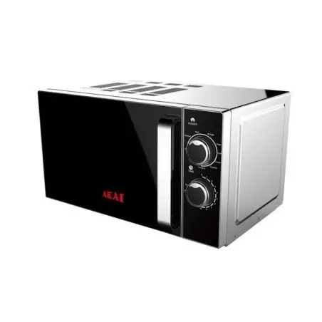 Akai AKMW201 forno a microonde Superficie piana Microonde con grill 20 L 700 W Nero, Stainless steel