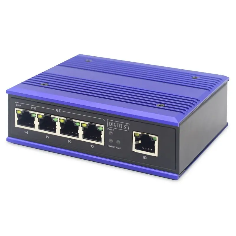 Image of ASSMANN Electronic DN-651120 switch di rete Gigabit Ethernet (10/100/1000) Supporto Power over (PoE) Nero, Blu