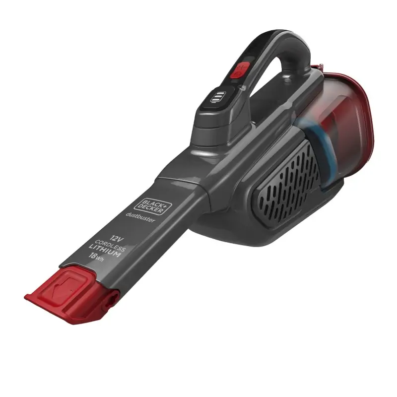 Black & Decker BHHV315J-QW aspirapolvere senza filo Nero, Rosso Senza sacchetto
