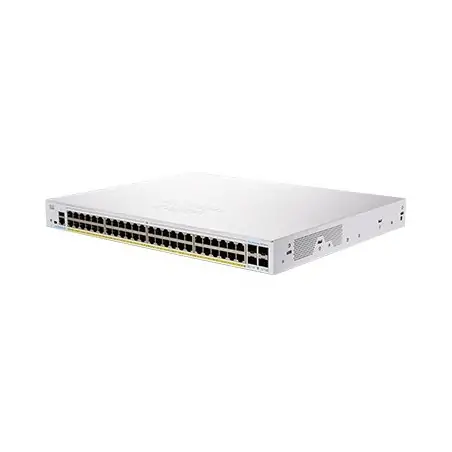 Cisco CBS350-48P-4X-EU switch di rete Gestito L2 L3 Gigabit Ethernet (10 100 1000) Supporto Power over Ethernet (PoE) Argento