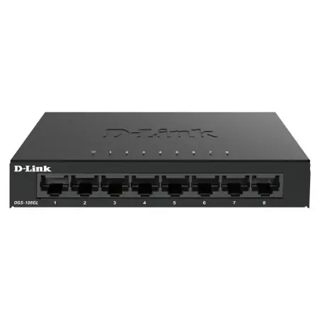 D-Link DGS-108GL Netzwerk-Switch Unmanaged Gigabit Ethernet (10 100 1000) Schwarz